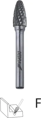 Zdjęcie produktu dla Frez trzpieniowy ostroł.zaokrąg.F12x25mm, trzpień 6mm