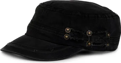 Produktbild von styleBREAKER Uni Military Cap im Destroyed Vintage Look | verstellbares Army Cap aus Baumwolle | Used Look Schirmmütze für Herren und Damen