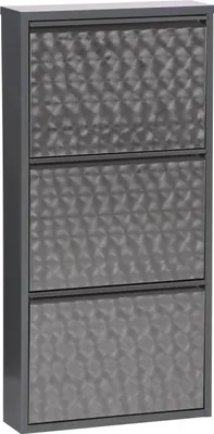 Produktbild von Schuhkipper >CLIP< (1stk) Metall / schwarz-anthrazit, montiert - 50x105x13,5 (BxHxT)