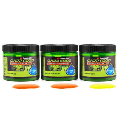 Produktbild von Tandem Baits Carp 3-er Set Food Attract Dip Flavour Mix No 2, Karpfen Angeln ohne Mühe, Köder zum Große-Fische-Angeln, Karpfenzubehör für Profis & Hobby-Angler 100 ml