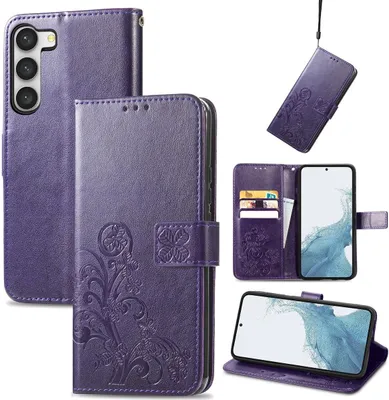 Zdjęcie produktu dla Etui na telefon komórkowy König Design kompatybilne z Samsung Galaxy A54 5G ze skóry syntetycznej - Fioletowe etui na telefon komórkowy
