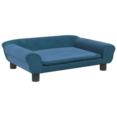 Image de Lit pour chien bleu 70x48x22 cm velours