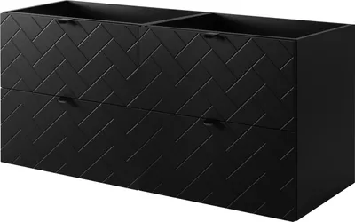 Immagine prodotto di Mobile da bagno, nero con maniglia nera, 120 x 57 x 46 cm
