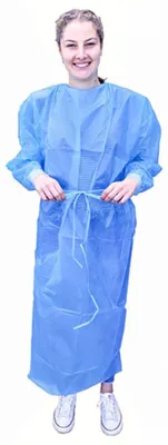 Zdjęcie produktu dla Medi-Inn® 10 fartuchów ochronnych "Medi-Inn®" 139 cm x 139 cm niebieski | składane pudełko (10 sztuk)