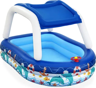 Produktbild von Bestway® Family Pool mit Sonnenschutzdach Sea Captain™ 213 x 155 x 132 cm