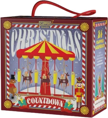Produktbild von CLIPPER® Adventskalender, 24 Feuerzeug Überraschungen, exklusives Zubehör.