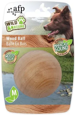 Zdjęcie produktu dla Piłka drewniana All for Paws Wild & Nature Maracas - średnia
