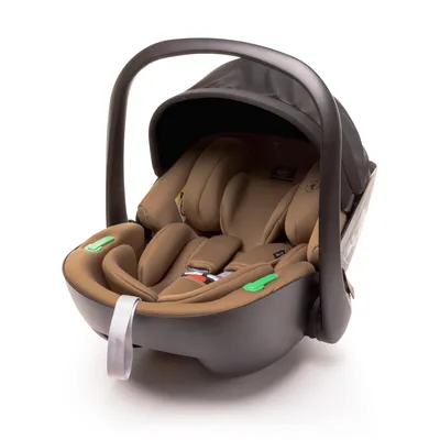 Produktbild von 4baby Neo i-Size Kindersitz Gruppe 0+ für Neugeborene bis 13 kg (0–15 Monate), Babyschale, RWF, leicht, höhenverstellbar, ECE R129, Mokka