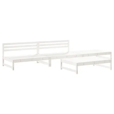 Produktbild von 4-tlg. Garten-Lounge-Set Weiß Massivholz Kiefer