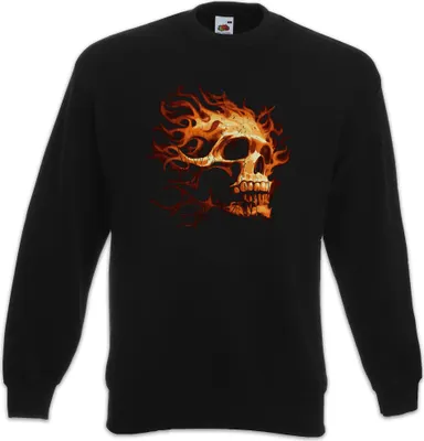 Produktbild von Urban Backwoods Burning Skull I, Sweatshirt, Farbe: Schwarz, Größe: 3XL