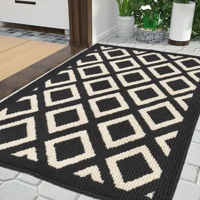Imagen del producto de Alfombrilla antideslizante de 60x90 cm, lavable, para uso interior y exterior, atrapasuciedad