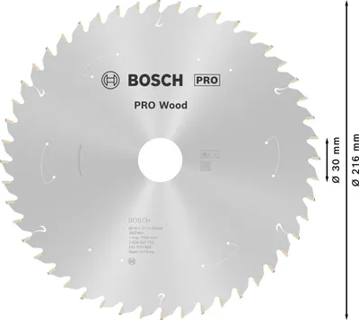 Obrázek produktu pro Bosch 2 608 837 723, Dřevo, 21,6 cm, 3 cm, 1,2 mm, 7000 ot/min, 1,7 mm