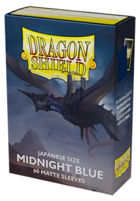 Produktbild von Dragon Shield Japanese Size Matte Sleeves - Midnight Blue (60 Sleeves)