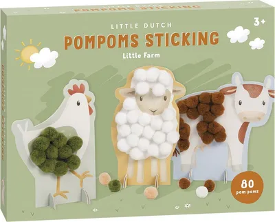 Obrázek produktu pro Little Dutch Kreativní sada Sada s bambulkami farma