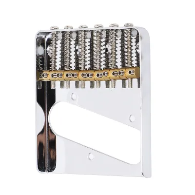 Zdjęcie produktu dla mostek gitarowy 54 mm, 6-strunowy mostek gitarowy, mostek gitarowy do Telecastera, mostek gitarowy z mosiężnymi siodełkami, mostek do gitary elektrycznej, wymiana mostka gitarowego