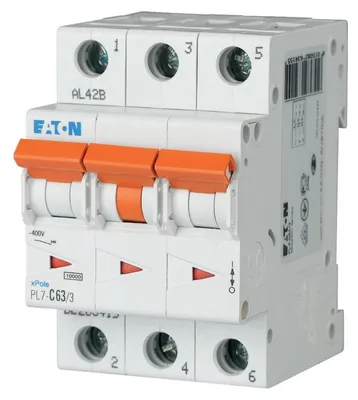 Obrázek produktu pro Eaton PXL-C63/3, Miniaturní obvodový jistič, 10000 A, IP20