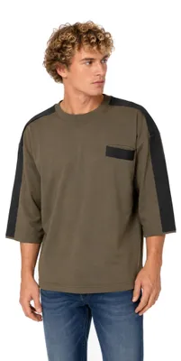 Produktbild von Diesel Herren Rapper Oversized Sweatshirt  3/4 Arm Khaki