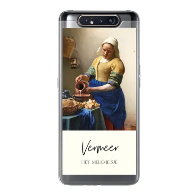 Produktbild von MuchoWow® Handyhülle Schutzhülle Hülle für Samsung Galaxy A80 Kunst - Milchmädchen - Vermeer Silikon Softcase Handy Hülle - Schutzdeckel