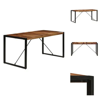 Productafbeelding van vidaXL Eettafel 160 x 80 x 75 cm, massief hout - Eettafels