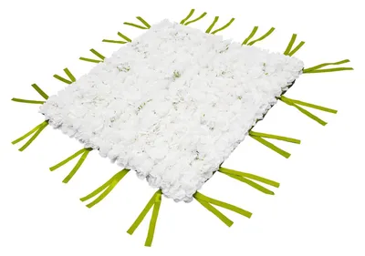 Produktbild von Künstliche Blumenwand - Paneel - Innen/Außen - Metallrahmen - Leicht zu reinigen - Langlebig - Balkon, Hof & Partydeko - Weiß