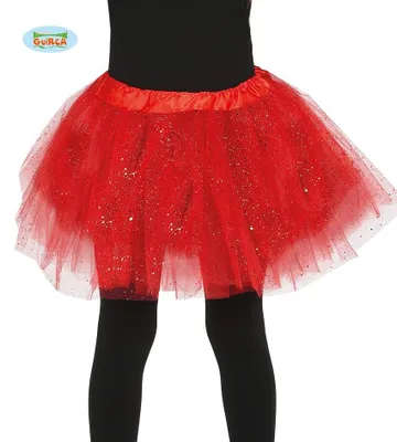 Produktbild von Tütü Tutu rot mit Glitzer für Kinder ca. 30cm