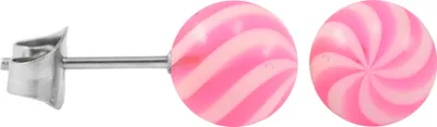Produktbild von Ohrstecker Chirurgenstahl Acrylkugel Twister-Color Größe - 8 mm Farbe - Pink