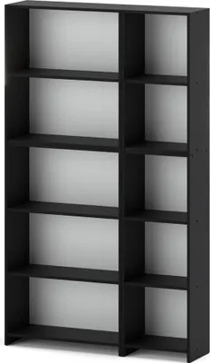 Zdjęcie produktu dla Regał Na Książki 110Cm Loft Półki Na Zabawki Do Salonu Segregatory Czarny