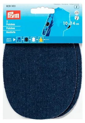 Productafbeelding van Patches jeans, op te strijken, 10 x 14 cm, donkerblauw