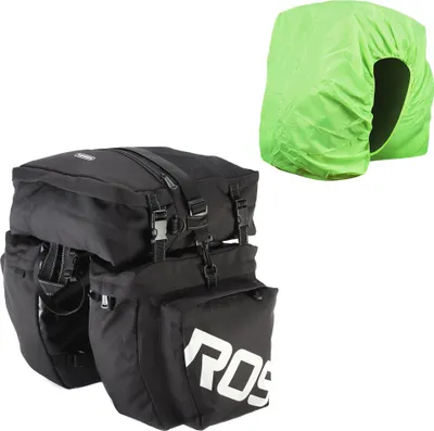 Zdjęcie produktu dla wielofunkcyjna torba rowerowa 3 w 1 na rower szosowy MTB torba na rower górski torba bagażowa na tylne siedzenie z wodoodpornym pokrowcem przeciwdeszczowym