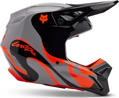 Produktbild von FOX V1 Emotion Motocross Helm, schwarz/grau/orange, 2XL (63/64)