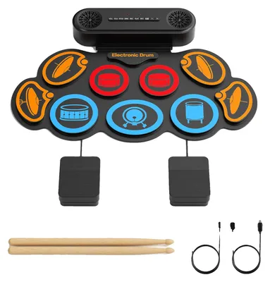 Produktbild von Elektronisches Schlagzeug, 9 Pads, Bluetooth-Konnektivität, schwarz