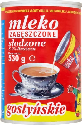 Productafbeelding van Sm Gostyń, Mleko Gostyńskie, gecondenseerde, gezoete melk, 8,0%, 530 gram