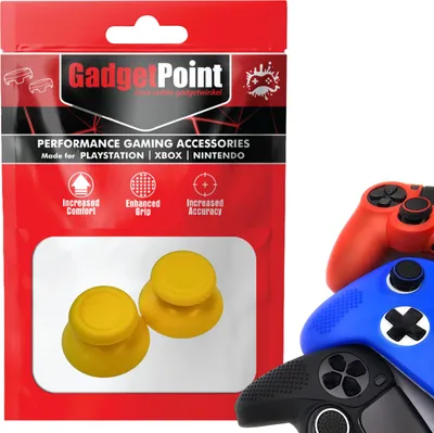 Produktbild von Thumbgrips - Thumb Grips voor PlayStation, PS5, Xbox X/S, One & Switch Pro Controller - Gaming Thumbgrips - Performance Anti-Slip Thumbsticks - Bescherming Accessoires - Joy Sticks - Geel -