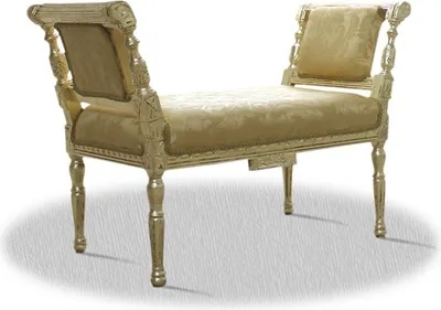 Produktbild von Casa Padrino Barock Sitzbank Gold Muster 110 x 40 x H. 70 cm