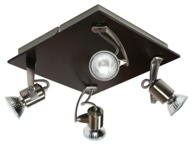 Image de Spot plafonnier DUKAT - 4xGU10, 50W, marron