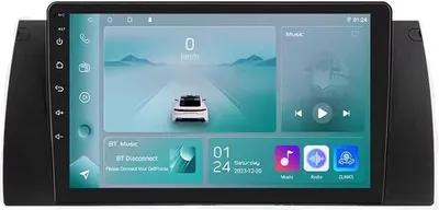 Immagine prodotto di Autoradio con Bluetooth e CarPlay per BMW Serie 5 E39, E53, X5 e M5 (1995-2003) - Compatibile con Apple e Android - Impianto stereo con sistema di navigazione - 1 GB di RAM, 32 GB di memoria