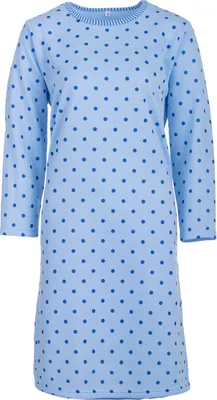 Produktbild von Thermo Nachthemd - Punkte, Farbe:blau, Größe:XL