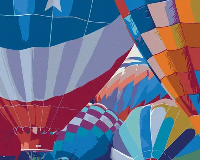 Produktbild von Zuty - Malen nach Zahlen - HEISSLUFTBALLON (DENNIS FRATES), 40x50 cm, mit Keilrahmen (bereits gespannt)