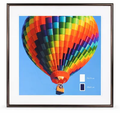 Produktbild von Bilderrahmen mit Klarglas quadratisch fotorahmen Kunststoff Posterrahmen Vintage Collage Picture Frame New Lifestyle - Farbe: Antrazit | Format: 50x50