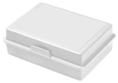 Image de Boîte à lunch "pique-nique" pour enfants - boîte à goûter spacieuse, sans BPA et fabriquée en Allemagne, idéale comme boîte de conservation pour l'école et les loisirs - Blanc