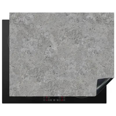 Produktbild von KitchenYeah© Herdabdeckplatte Muster - Zement - Beton , 65x52cm, Küche Deko, Glaskeramikkochfeld Herdabdeckung, Abdeckplatte fùr Kochfeld