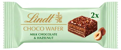 Produktbild von Lindt Choco Wafer Milchschokolade & Haselnuss Riegel 30g
