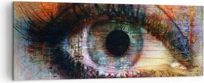 Produktbild von Bild auf Leinwand - Leinwandbild - Auge Abstraktion - 140x50cm - Wand Bild - Wanddeko - Wandbilder - Leinwanddruck - Bilder - Kunstdruck - Wanddekoration - Leinwand bilder - Wandkunst - AB140x50-3518