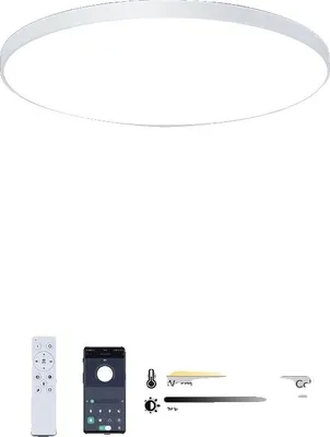 Imagen del producto de Lámpara de techo, control inteligente, regulable, diseño moderno, color blanco (14.57inch)