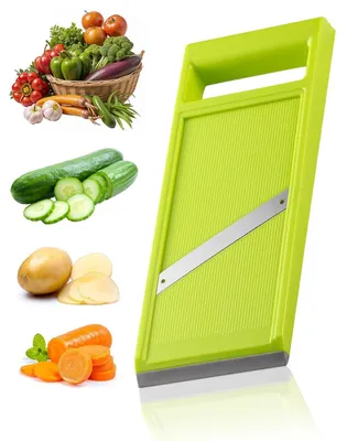 Gemüseschneider, Edelstahlklinge, verstellbar, ergonomischer Griff
