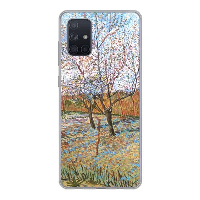 Produktbild von MuchoWow® Handyhülle Schutzhülle Hülle für Samsung Galaxy A51 Blühender Pfirsichbaum - Vincent van Gogh Silikon Softcase Handy Hülle - Schutzabdeckung