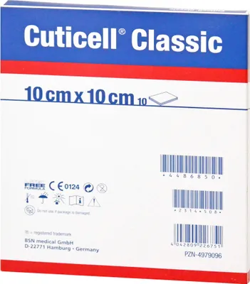 Zdjęcie produktu dla Cuticell Classic Gaza na rany 10x10 cm 100 szt