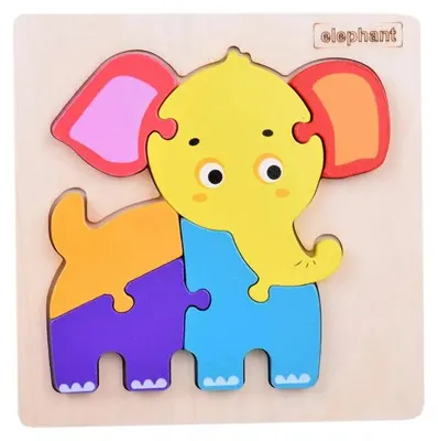 Immagine prodotto di Puzzle in legno JOKOMISIADA Elefante 6 pezzi