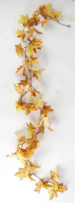 Image de Guirlande de feuilles artificielles Plantes d'érable Décoration florale Habitat Séché