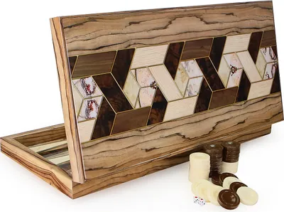 Obrázok produktu pre LUXUS BACKGAMMON TAVLA Intarsien Look XXL